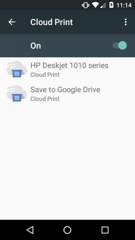 google cloud print on android