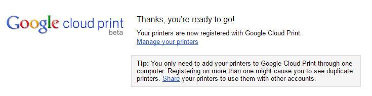printer adding successful 