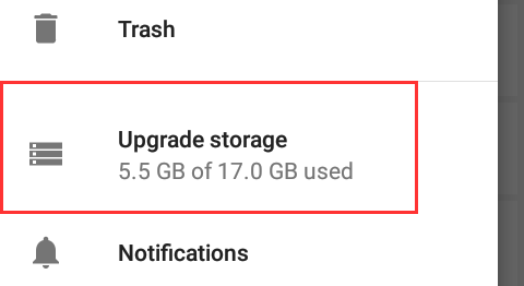 google drive upgrade storage