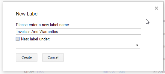 create label gmail