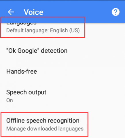 android voice to text