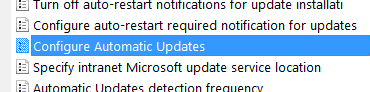 disable windows 10 automatic updating with group policy